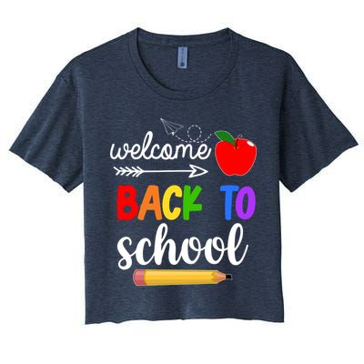 Welcome Back To School Teachers Students Crop Top