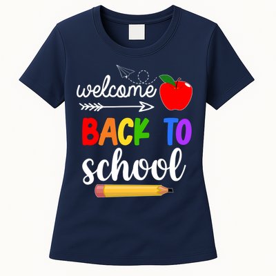 Welcome Back To School Teachers Students Womens T-Shirt