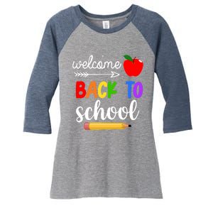 Welcome Back To School Teachers Students Women's Tri-Blend 3/4-Sleeve Raglan Shirt