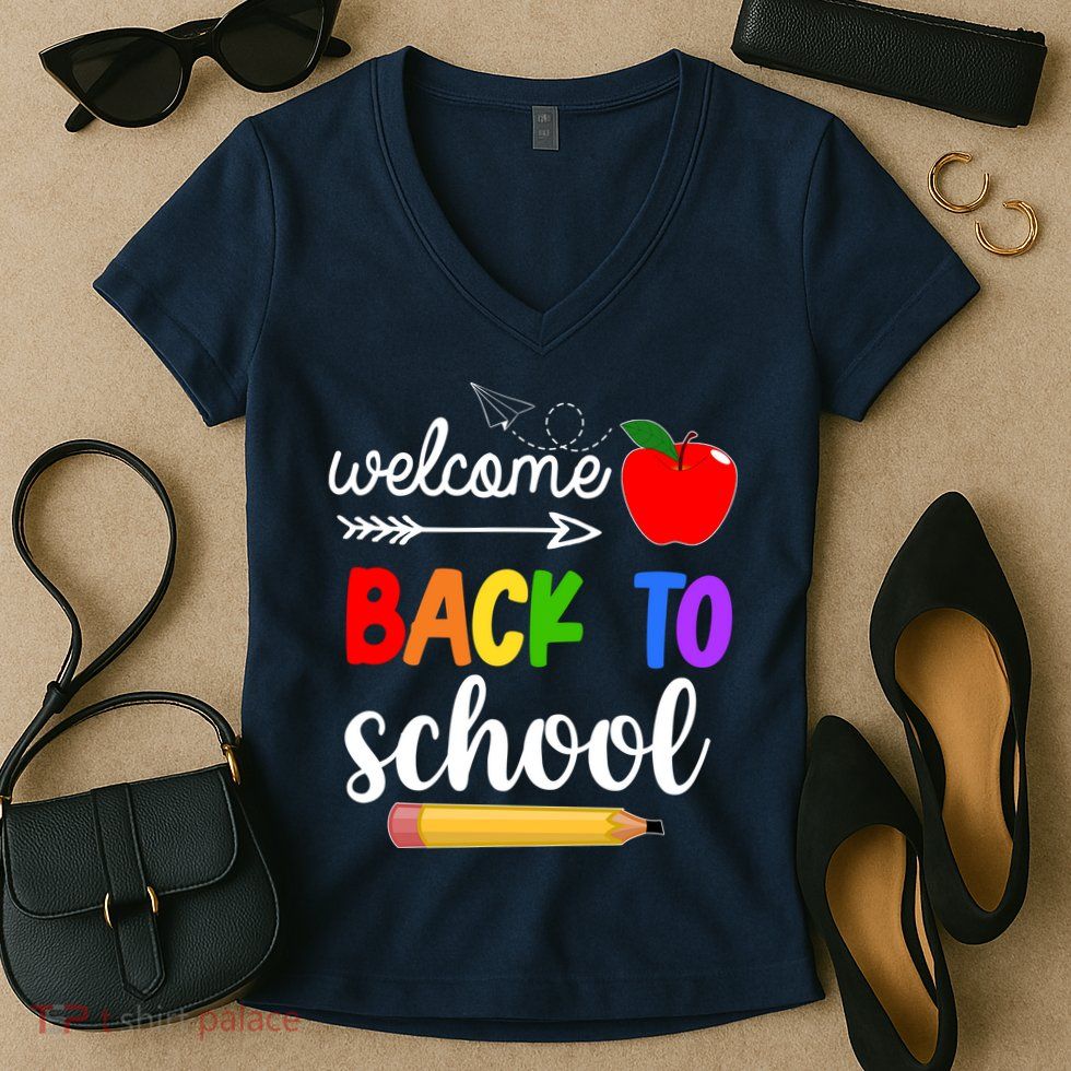 Welcome Back To School Teachers Students Women's V-Neck T-Shirt