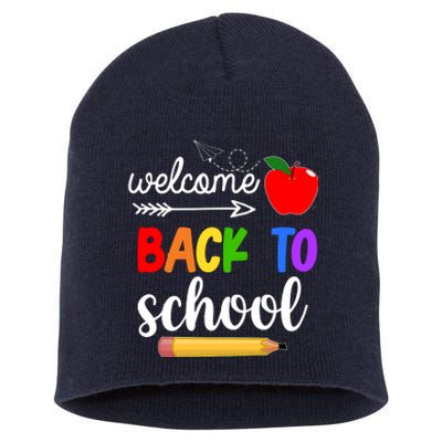 Welcome Back To School Teachers Students Short Acrylic Beanie