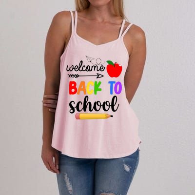 Welcome Back To School Teachers Students Women's Strappy Tank