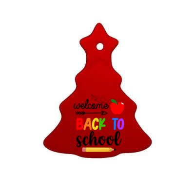 Welcome Back To School Teachers Students Ceramic Tree Ornament