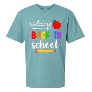 Welcome Back To School Teachers Students Sueded Cloud Jersey T-Shirt