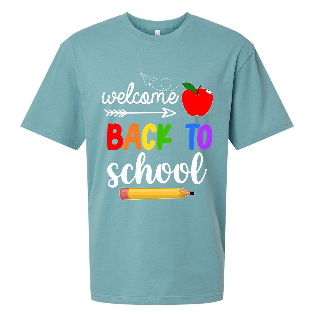 Welcome Back To School Teachers Students Sueded Cloud Jersey T-Shirt
