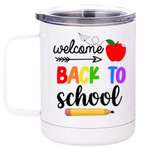 Welcome Back To School Teachers Students 12 oz Stainless Steel Tumbler Cup