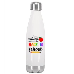 Welcome Back To School Teachers Students Stainless Steel Insulated Water Bottle