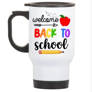 Welcome Back To School Teachers Students Stainless Steel Travel Mug