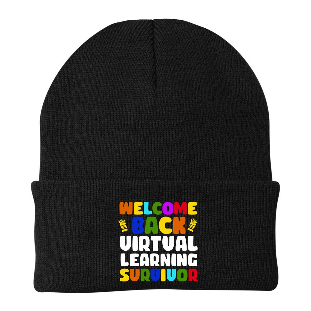 Welcome Back To School Virtual Learning Survivor Beanie