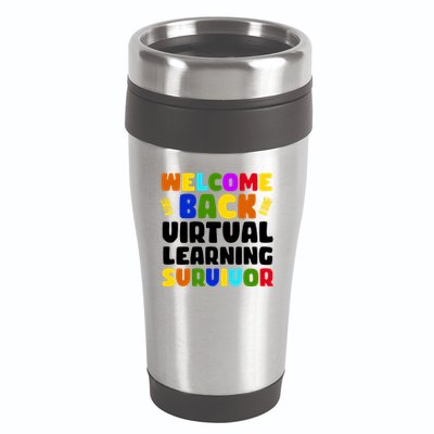 Welcome Back To School Virtual Learning Survivor 16oz Travel Tumbler
