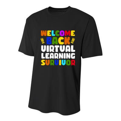 Welcome Back To School Virtual Learning Survivor Youth Performance Sprint T-Shirt