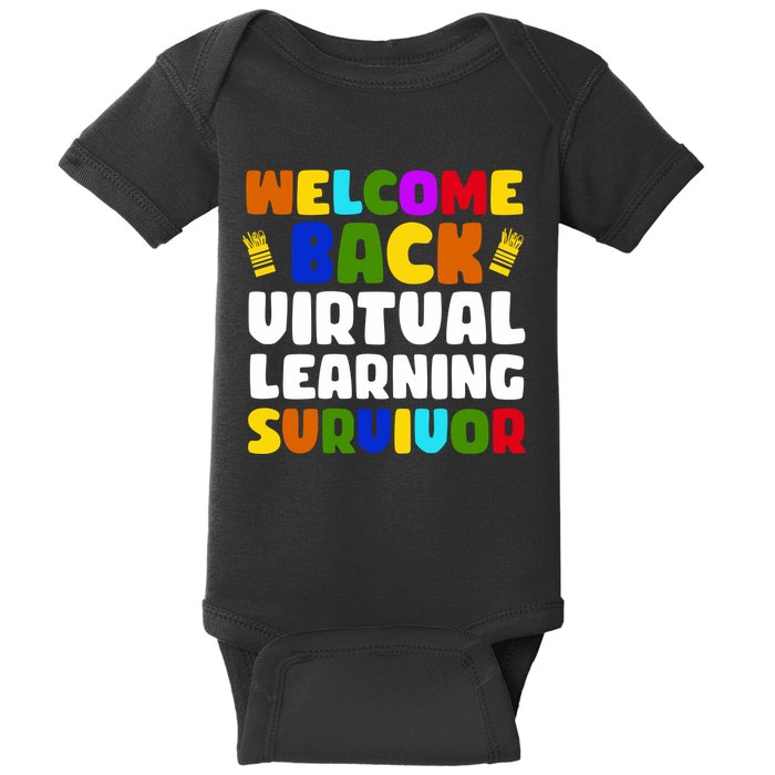 Welcome Back To School Virtual Learning Survivor Baby Bodysuit