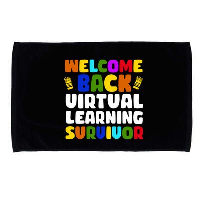 Welcome Back To School Virtual Learning Survivor Microfiber Hand Towel