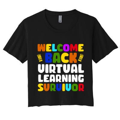 Welcome Back To School Virtual Learning Survivor Crop Top