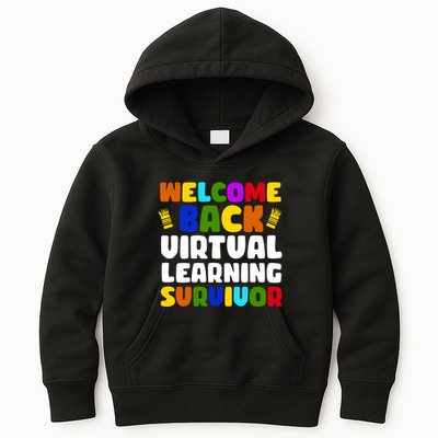 Welcome Back To School Virtual Learning Survivor Kids Hoodie