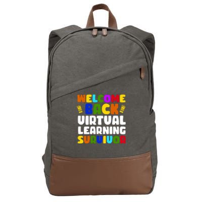 Welcome Back To School Virtual Learning Survivor Cotton Canvas Backpack