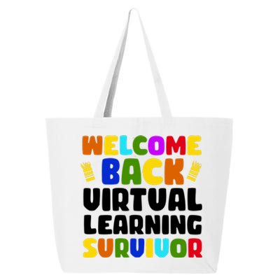 Welcome Back To School Virtual Learning Survivor 25L Jumbo Tote