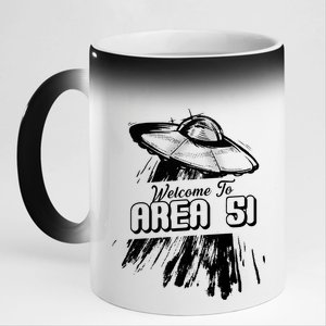 Welcome To Area 51 11oz Black Color Changing Mug