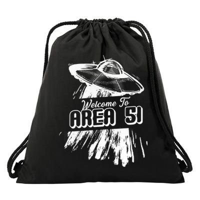 Welcome To Area 51 Drawstring Bag