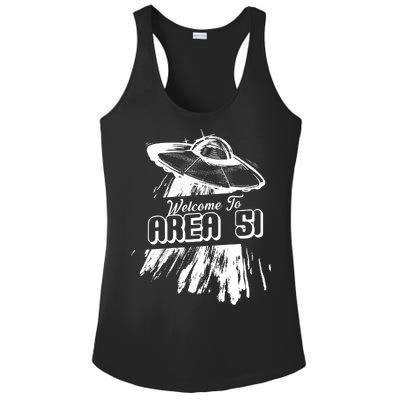 Welcome To Area 51 Ladies PosiCharge Competitor Racerback Tank