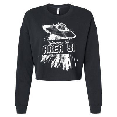 Welcome To Area 51 Cropped Pullover Crew
