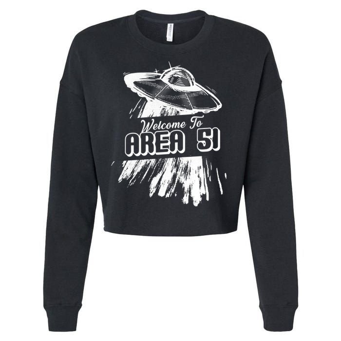 Welcome To Area 51 Cropped Pullover Crew