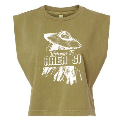 Welcome To Area 51 Garment-Dyed Women's Muscle Tee