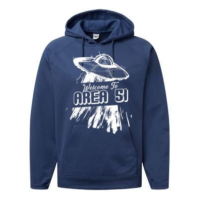 Welcome To Area 51 Performance Fleece Hoodie