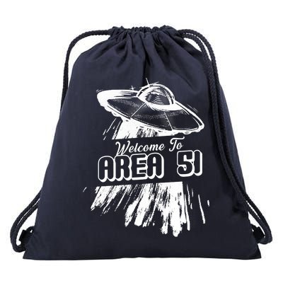 Welcome To Area 51 Drawstring Bag