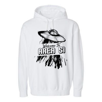 Welcome To Area 51 Garment-Dyed Fleece Hoodie