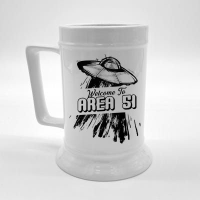 Welcome To Area 51 Beer Stein