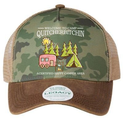 Welcome To Camp Quitcherbitchen Legacy Tie Dye Trucker Hat