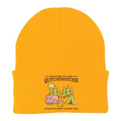 Welcome To Camp Quitcherbitchen Knit Cap Winter Beanie