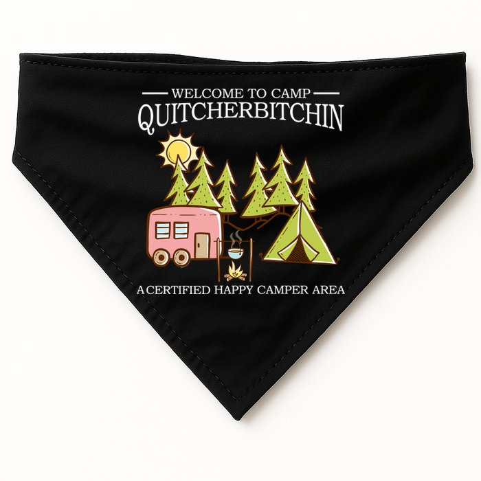 Welcome To Camp Quitcherbitchen USA-Made Doggie Bandana
