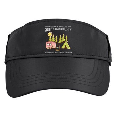 Welcome To Camp Quitcherbitchen Adult Drive Performance Visor