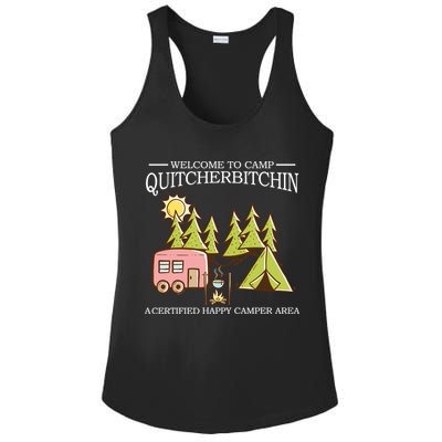 Welcome To Camp Quitcherbitchen Ladies PosiCharge Competitor Racerback Tank