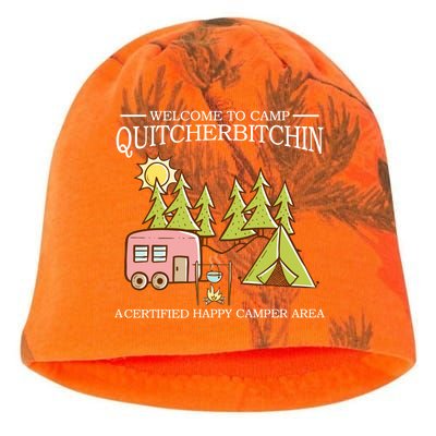 Welcome To Camp Quitcherbitchen Kati - Camo Knit Beanie