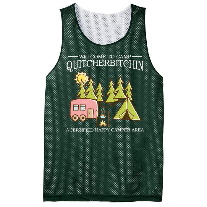 Welcome To Camp Quitcherbitchen Mesh Reversible Basketball Jersey Tank