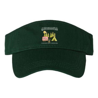 Welcome To Camp Quitcherbitchen Valucap Bio-Washed Visor