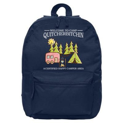 Welcome To Camp Quitcherbitchen 16 in Basic Backpack