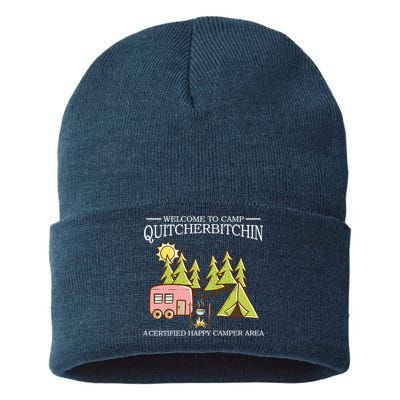 Welcome To Camp Quitcherbitchen Sustainable Knit Beanie