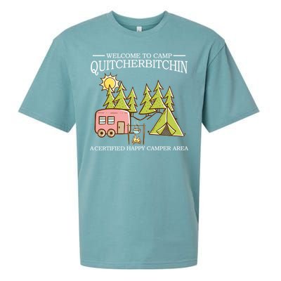 Welcome To Camp Quitcherbitchen Sueded Cloud Jersey T-Shirt