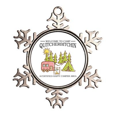 Welcome To Camp Quitcherbitchen Metallic Star Ornament