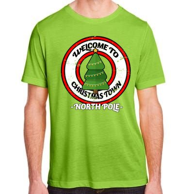 Welcome To Christmas Town North Pole Adult ChromaSoft Performance T-Shirt