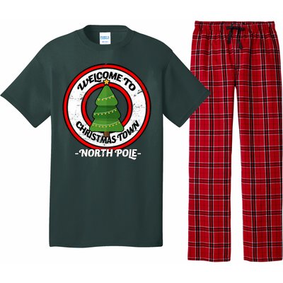 Welcome To Christmas Town North Pole Pajama Set