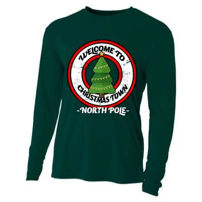 Welcome To Christmas Town North Pole Cooling Performance Long Sleeve Crew