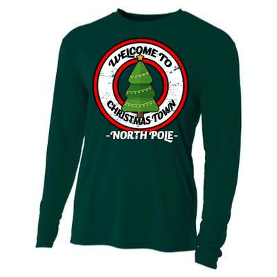 Welcome To Christmas Town North Pole Cooling Performance Long Sleeve Crew