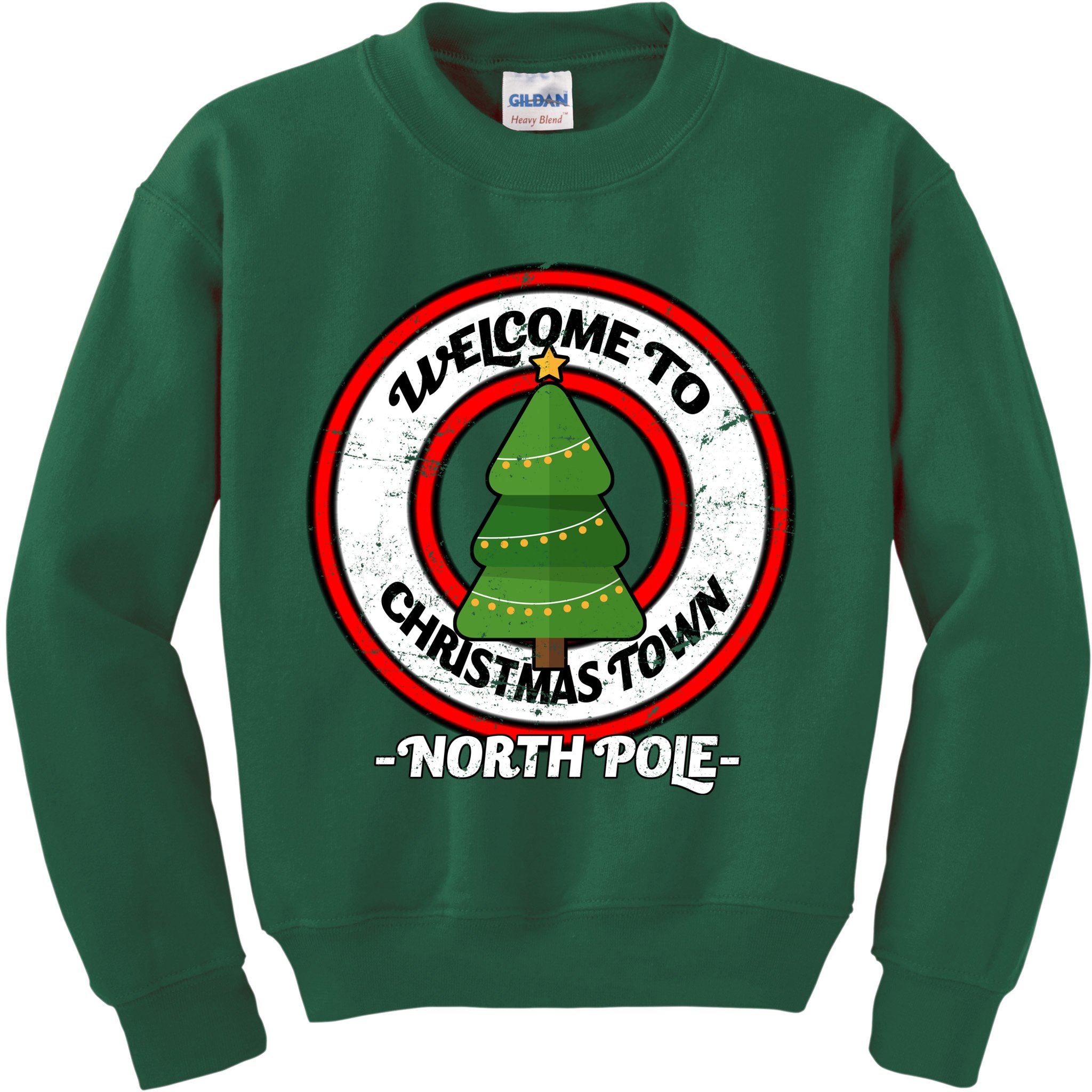 Welcome To Christmas Town North Pole Kids Sweatshirt