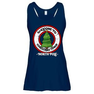 Welcome To Christmas Town North Pole Ladies Essential Flowy Tank