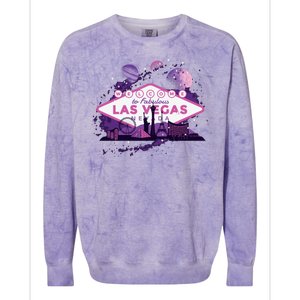 Welcome To Fabulous Las Vegas Colorblast Crewneck Sweatshirt